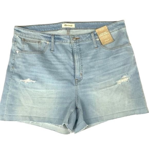 Madewell Pants - Madewell Womens denim shorts high rise Distressed 34 waist